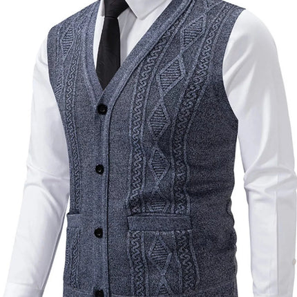 Men's Elegant Button-Down Sweater Vest