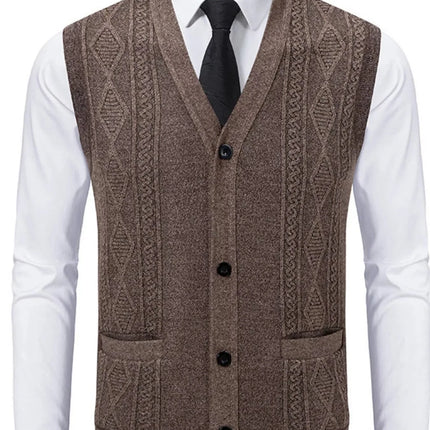 Men's Elegant Button-Down Sweater Vest