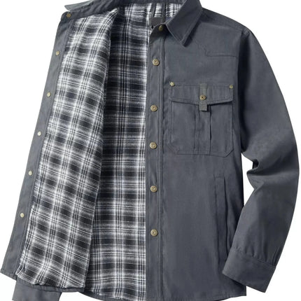 Men's Snap Down Long Sleeve Jacket