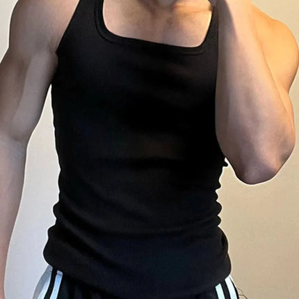Men's Square Neck Wide Strap Tank