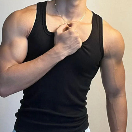 Men's Square Neck Wide Strap Tank