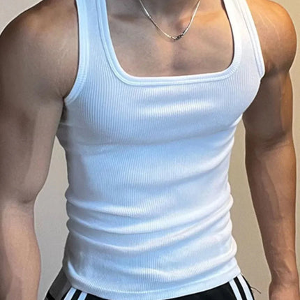 Men's Square Neck Wide Strap Tank