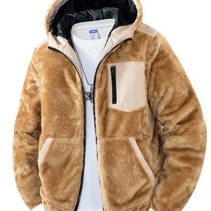 Men's Zip Up Fleece Hooded Jacket