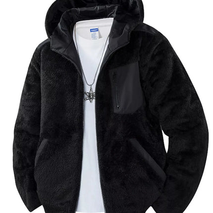 Men's Zip Up Fleece Hooded Jacket