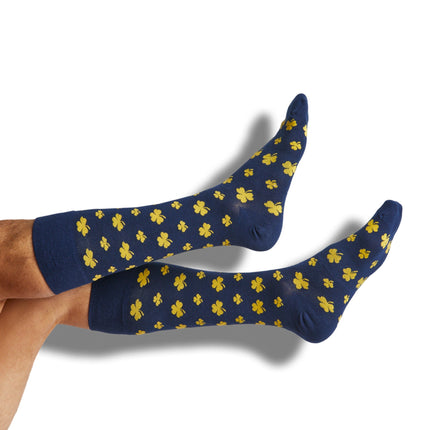 Navy and Gold Dress Socks 4 Pack