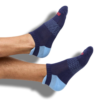Navy/Powder ' Ole Miss ' Ankle Socks