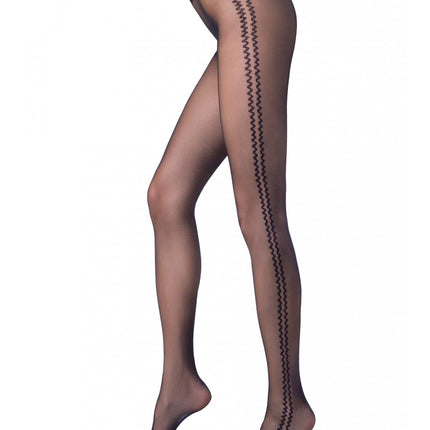 Conte Bliss 20 Den - Fantasy Women's Pantyhose with Zig-Zag Pattern on both sides (15С-50СП)