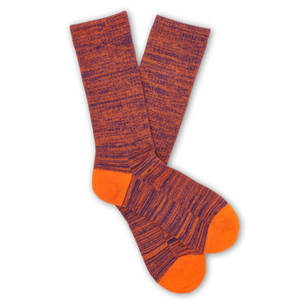 Orange Marl Casual Socks