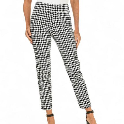 Krazy Larry P507 Pull on Pant - Black Mini Hounds tooth