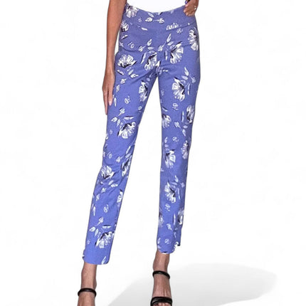 Krazy Larry P507 Pull on Pant - Lilac Flowers