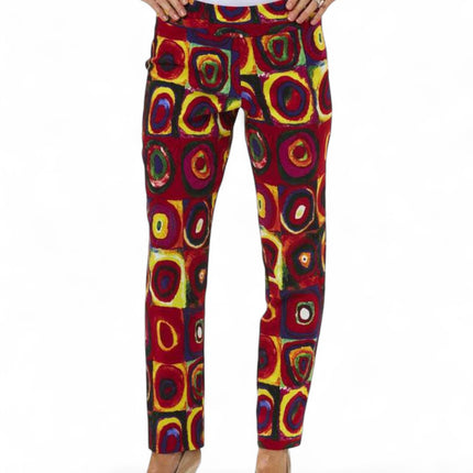 Krazy Larry P507 Pull on Pant - Multi Squares