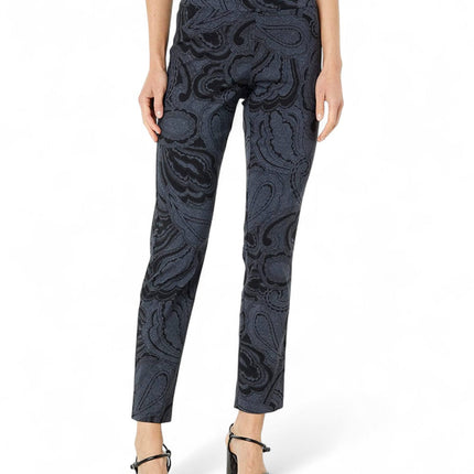 Krazy Larry P507 Pull on Pant - Paisley Grey Black Pattern