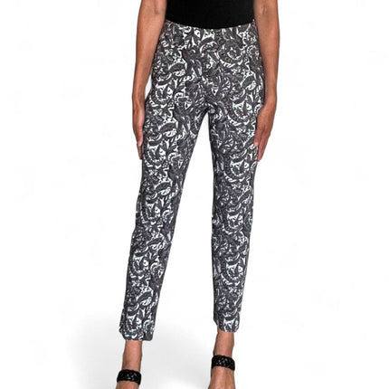 Krazy Larry P507 Pull on Pant - Silver Paisley