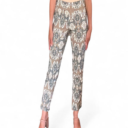 Krazy Larry P507 Pull on Pant - Taupe Mosaic