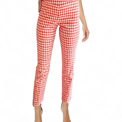 Krazy Larry P507 Pull on Pant - Tomato Mini Houndstooth