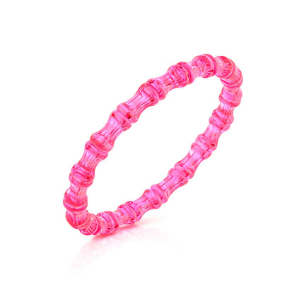 Bamboo Lucite Slip On Bangle