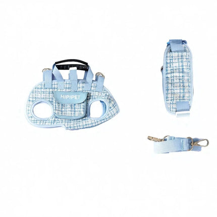 Trendy Plaid Pet Harness and Leash Set
