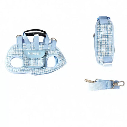 Trendy Plaid Pet Harness and Leash Set