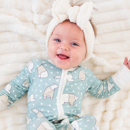 Polar Bears (Convertible Zip Footies)