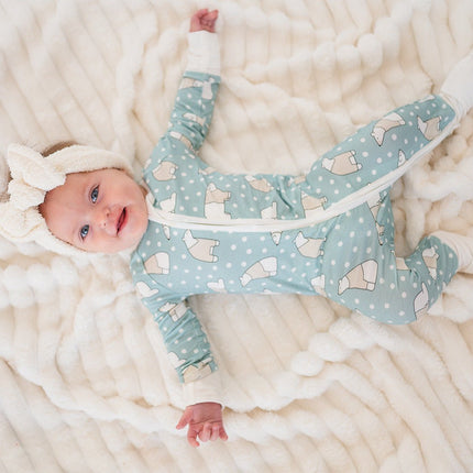 Polar Bears (Convertible Zip Footies)