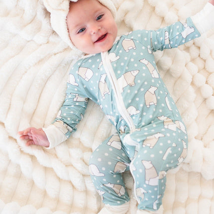 Polar Bears (Convertible Zip Footies)
