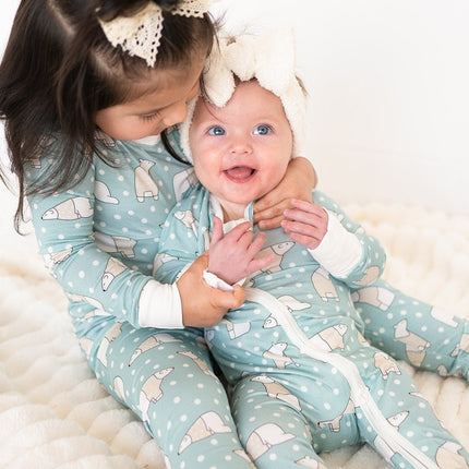 Polar Bears (Convertible Zip Footies)