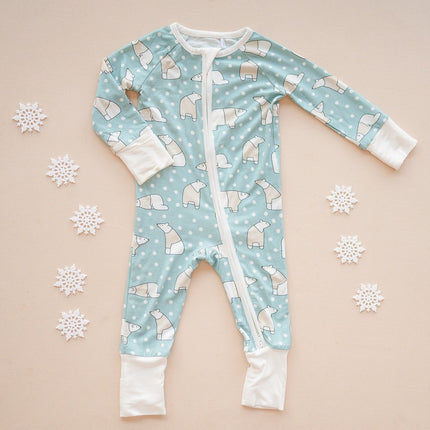 Polar Bears (Convertible Zip Footies)