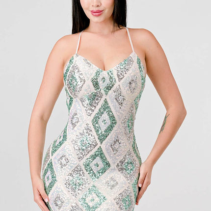 DIAMOND PATTERN DRAWSTRING