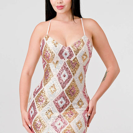 DIAMOND PATTERN DRAWSTRING