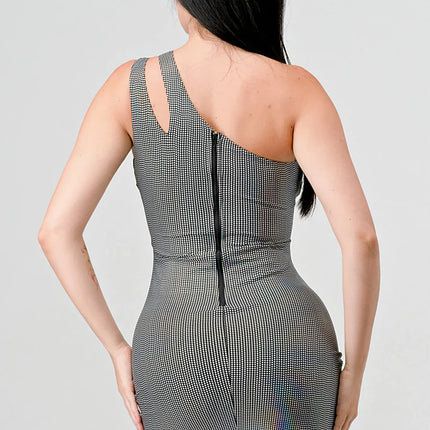 HOLOGRAM METALLIC KNIT ONE SHOULDER