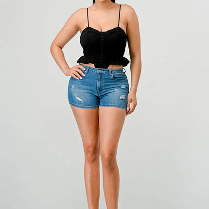 SUPER SOFT SCUBA SIDE FRILLED CAMI BODYSUIT