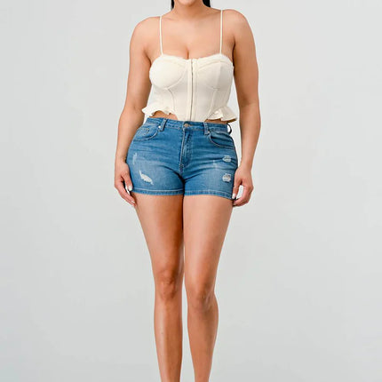 SUPER SOFT SCUBA SIDE FRILLED CAMI BODYSUIT