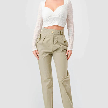 TEXTURED SWEETHEART LONG SLEEVES CROPPED TOP