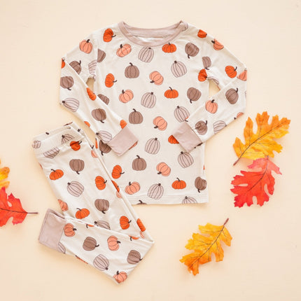 Pumpkins Beige (Women's Long Sleeve PJ)