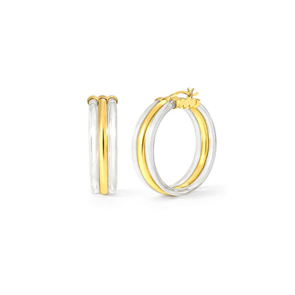 Ridge Lucite Hoop Earrings