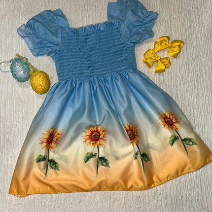 Blue Flowered Dress