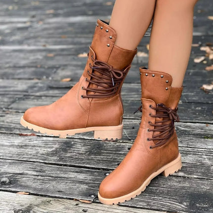 Stylish Fashionable Round Toe Boots