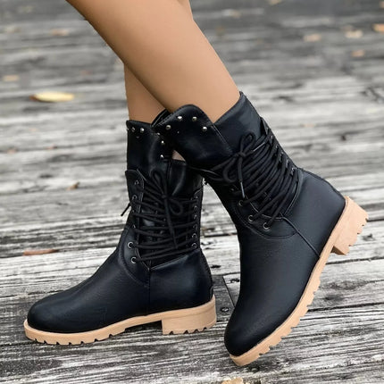 Stylish Fashionable Round Toe Boots