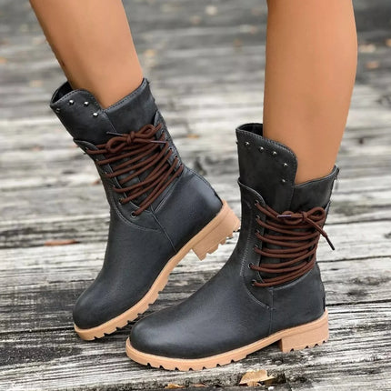 Stylish Fashionable Round Toe Boots