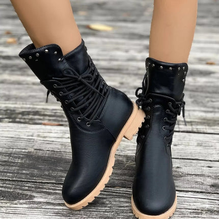 Stylish Fashionable Round Toe Boots