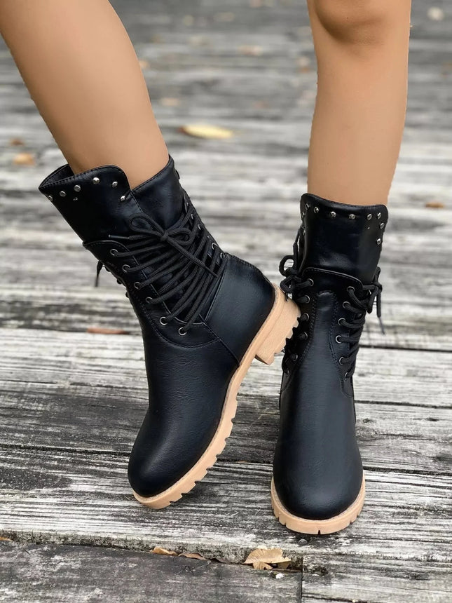 Stylish Fashionable Round Toe Boots