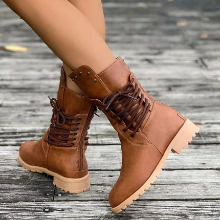 Stylish Fashionable Round Toe Boots