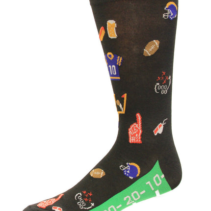 Touchdown Socks in Black