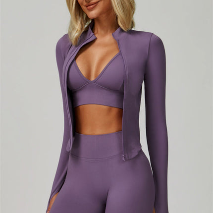The Empower Jacket Sports Bra Leggings 3-Piece Set