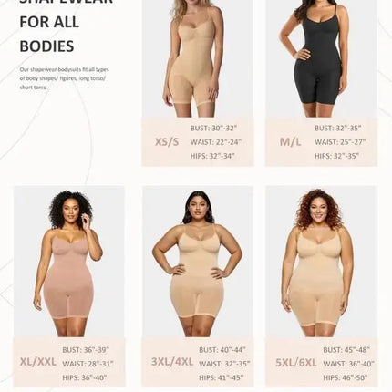Seamless Body Shaper Bodysuit – Shaper™ Tummy Control Shapewear