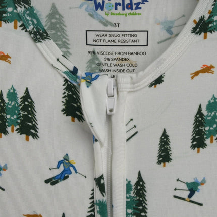 Ski Bamboo Zipper Footie
