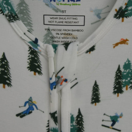 Ski Bamboo Zipper Footie