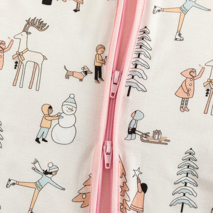 Snow Day Pink (Convertible Zip Footies)