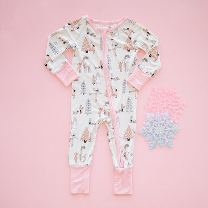 Snow Day Pink (Convertible Zip Footies)