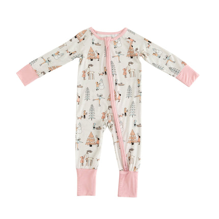 Snow Day Pink (Convertible Zip Footies)